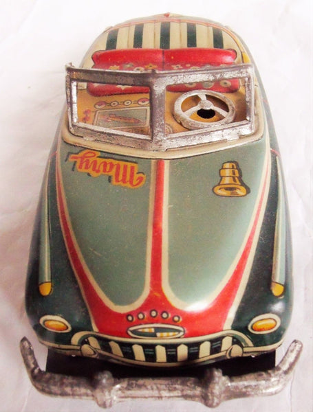 Antique Tin Friction Toy Car Mary Open Television