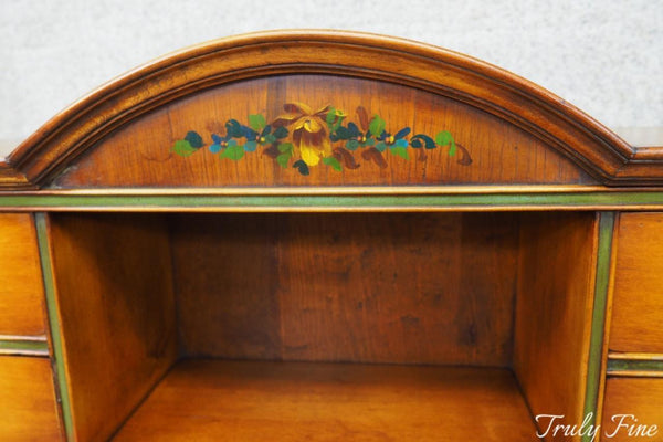 Berkey & Gay Antique Artist Decorated Secretaries Desk Writing Table Secretary