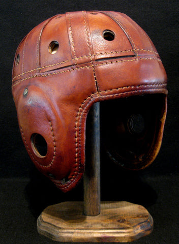 Early Old Antique 1930's REACH ND Leather Football Helmet Vintage
