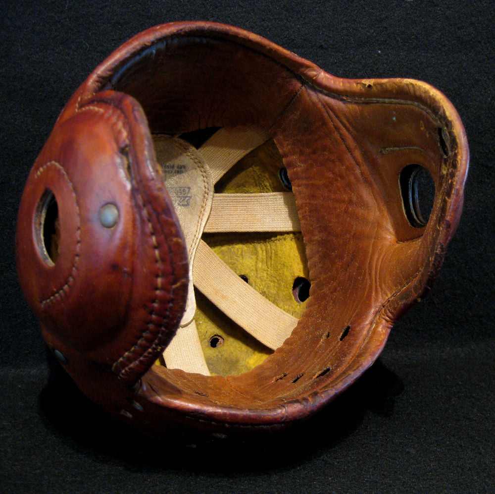 Early Old Antique 1930's REACH ND Leather Football Helmet Vintage – antiquesandeverythingafter