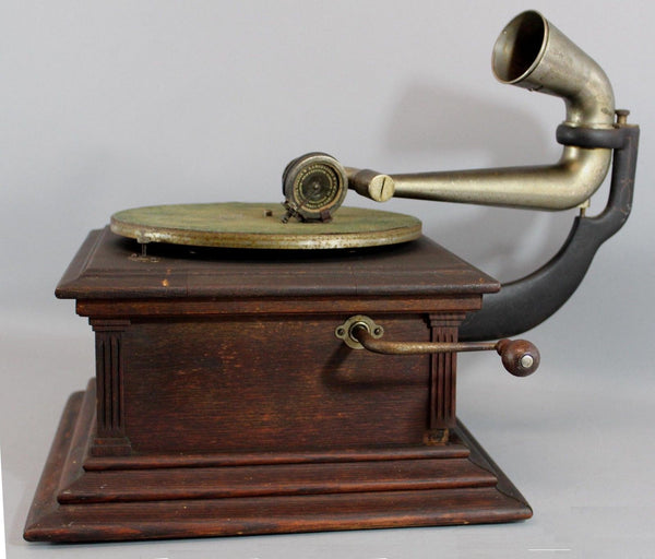 Antique RCA Victor III Talking Machine Record Player Phonograph w/ Oak Horn